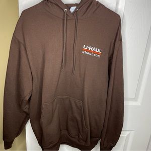 UHAUL Brown Hoodie Size L GUC